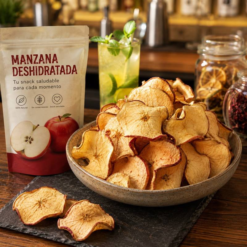 Snack manzana deshidratada